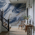 Scribble Flow, Ocean Mural Wallpaper - room preview 04