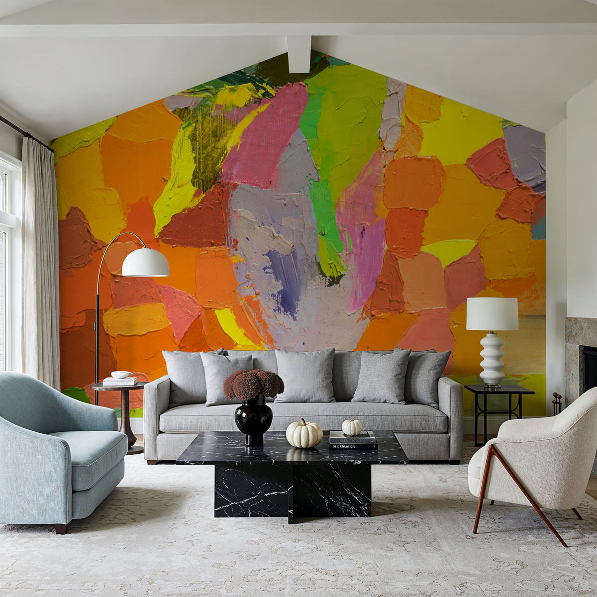 Sunny Mountains Mural Wallpaper - room preview 04