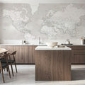 World Map Cities - Maeli Warm Mural Wallpaper - room preview 04