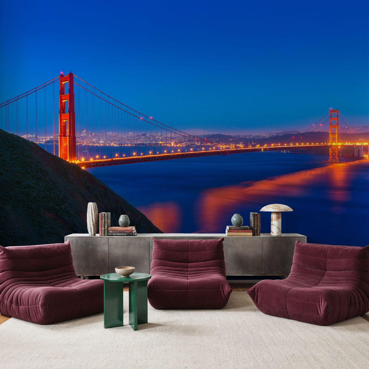 Golden Gate Sunset IV Mural Wallpaper - room preview 04