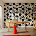 Botanical Black Mural Wallpaper - room preview 04
