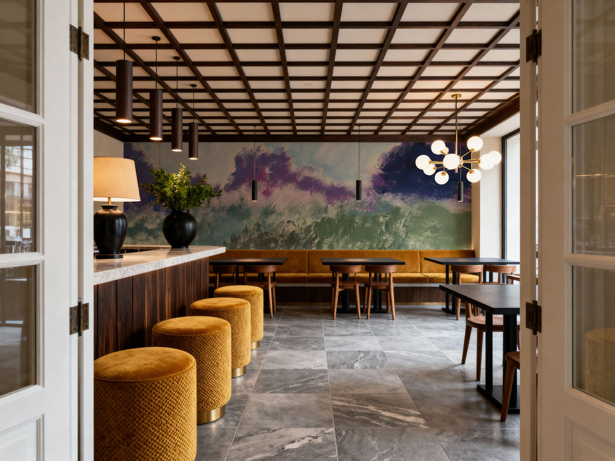 Impressionsitic Meadow Mural Wallpaper - room preview 04