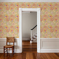 Harvest Paisley Yellow Mural Wallpaper - room preview 04