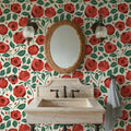 Red As a Rose Mural Wallpaper - room preview 04