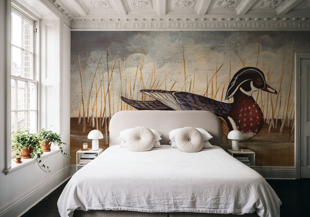 Wood Duck Mural Wallpaper - room preview 04