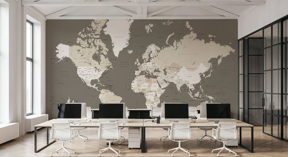 World Map - Earp Mural Wallpaper - room preview 04