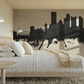 Pittsburg Pennsylvania Skyline Concrete Mural Wallpaper - room preview 04