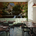 Autumn Watermill Haven Mural Wallpaper - room preview 04