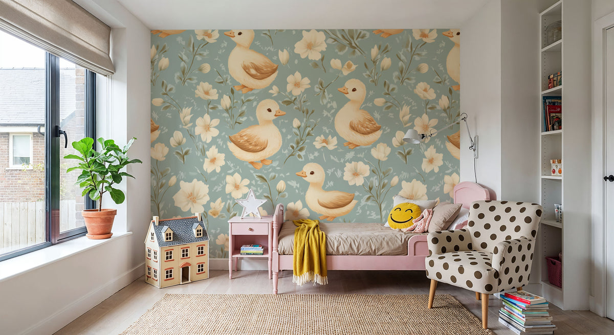 Bonny Ducklings Mural Wallpaper - room preview 04