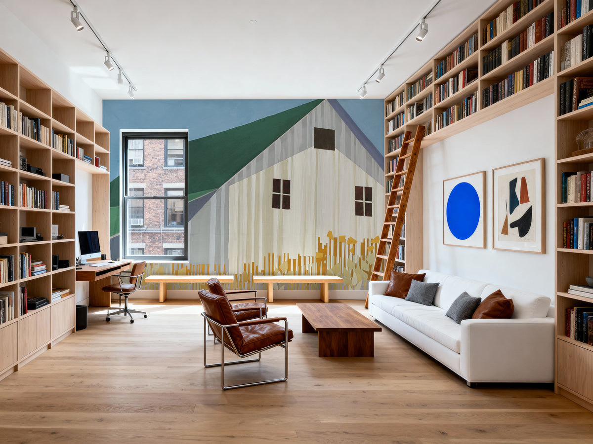 Wheat Fields Views Mural Wallpaper - room preview 04