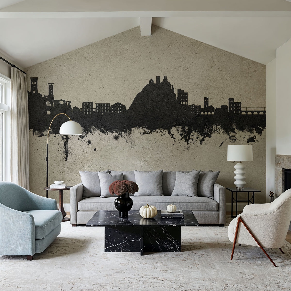 Monterosso Al Mare Italy Skyline Concrete Mural Wallpaper - room preview 04