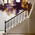 Florence Italy Skyline Purple & Gold Mural Wallpaper - room preview 04