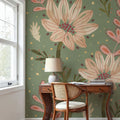 Floralscape X Neutral Mural Wallpaper - room preview 04