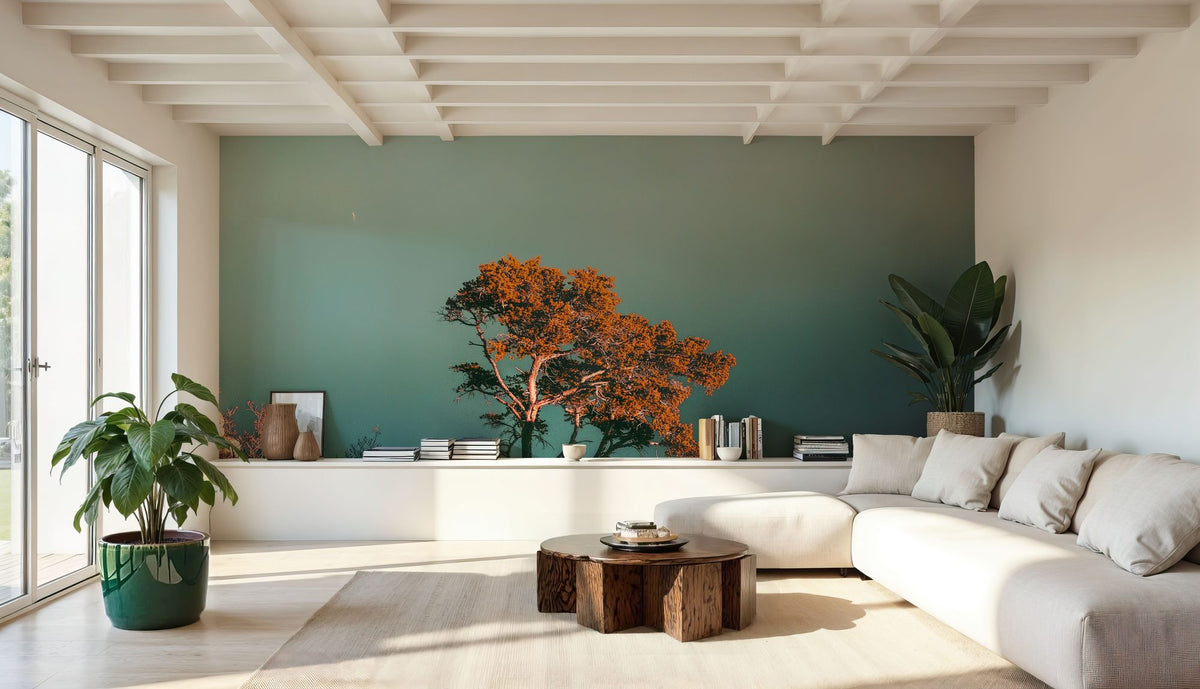 Red Pine Tree Mural Wallpaper - room preview 04