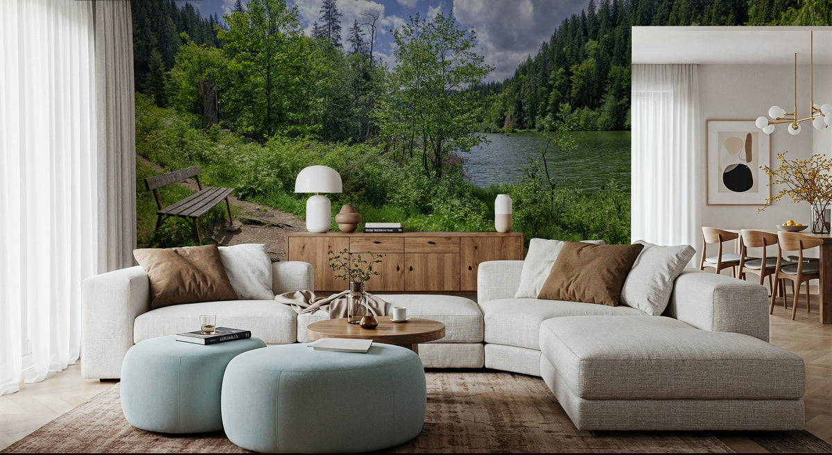 Lakeside Serenity Mural Wallpaper - room preview 04