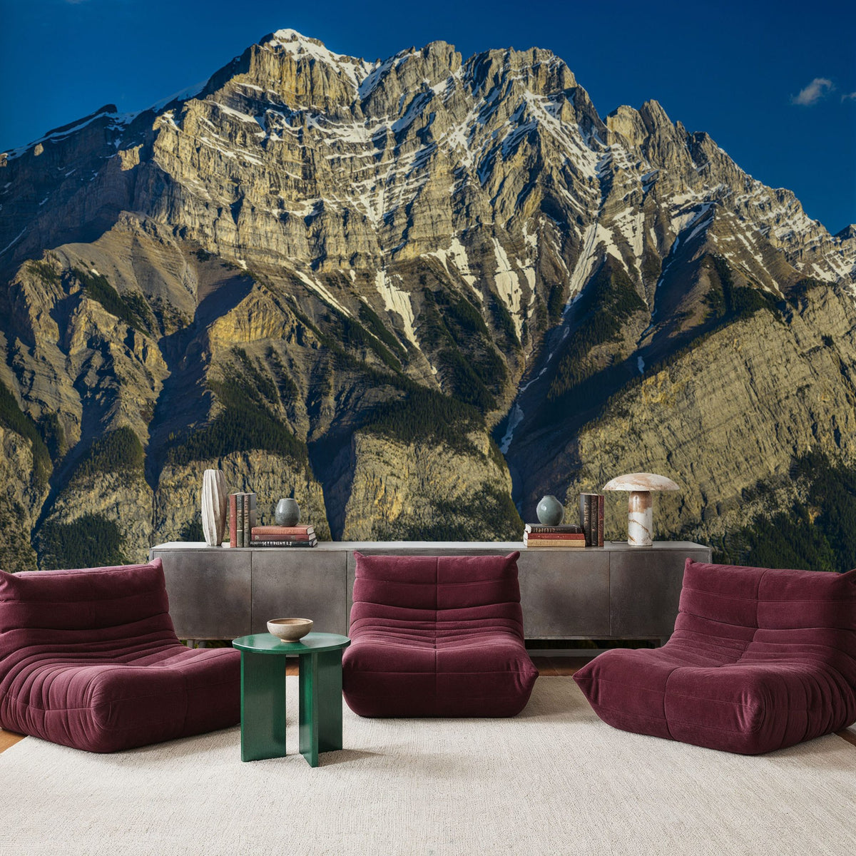 Cascade Mountain Mural Wallpaper - room preview 04