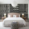 Kuba Abstract BW Mural Wallpaper - room preview 04
