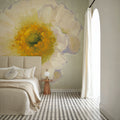 White Poppy Bit Mural Wallpaper - room preview 04