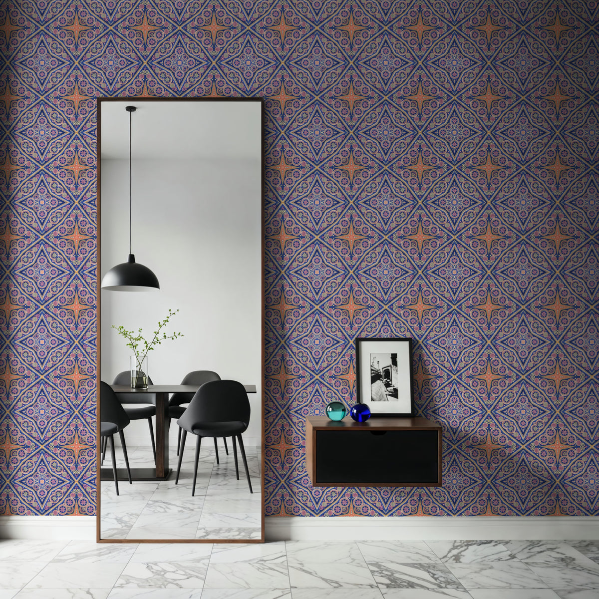Textile Mosaic Mural Wallpaper - room preview 04