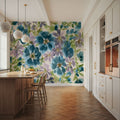 Blue Blooms Mural Wallpaper - Neutral Tone - room preview 04