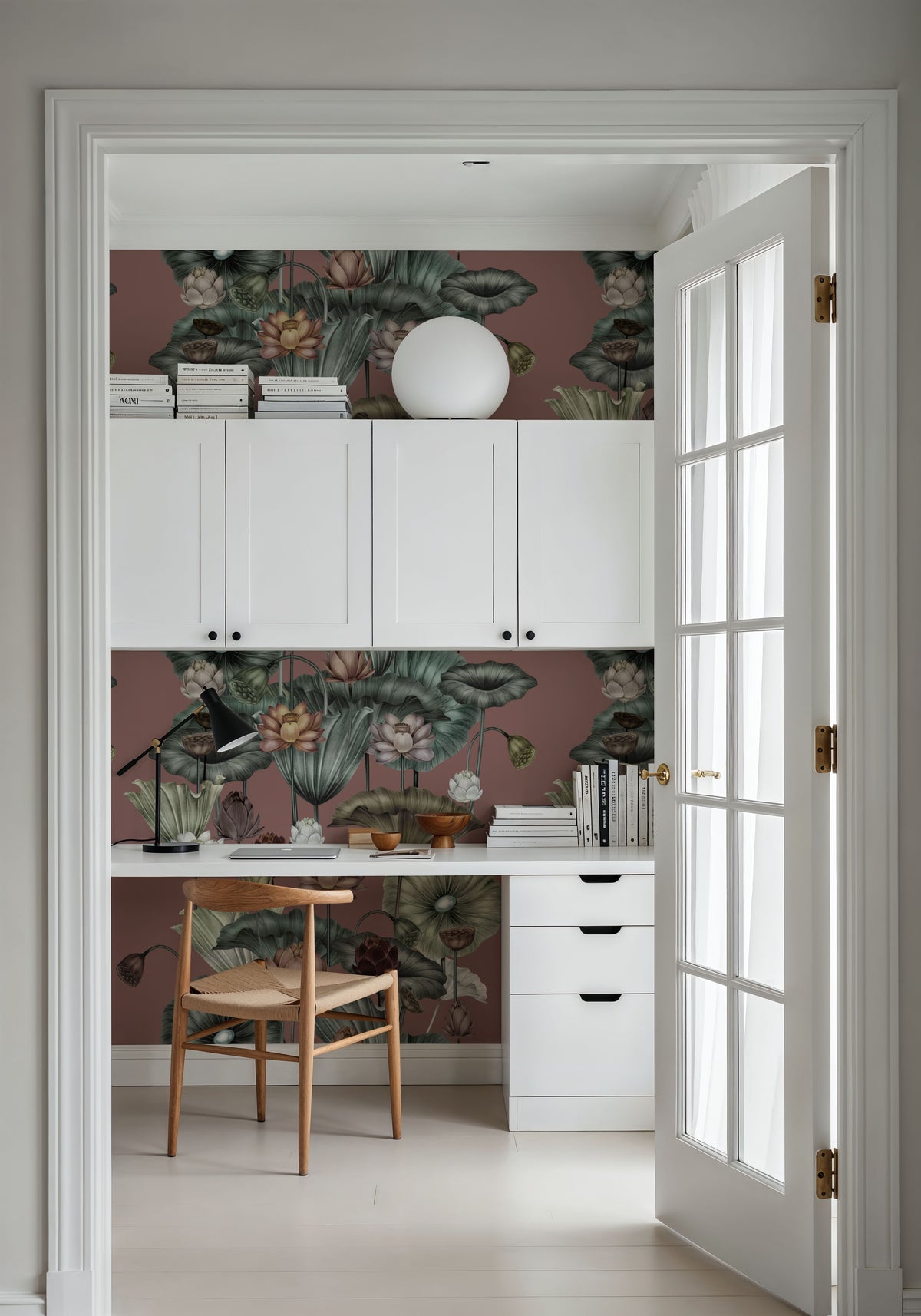 Magical Lotus, Rose Mural Wallpaper - room preview 04