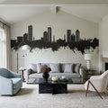 Umm Al Quwain Skyline Black & White Mural Wallpaper - room preview 04