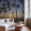 Golden Hour Palms Mural Wallpaper - Neutral Tone - room preview 04