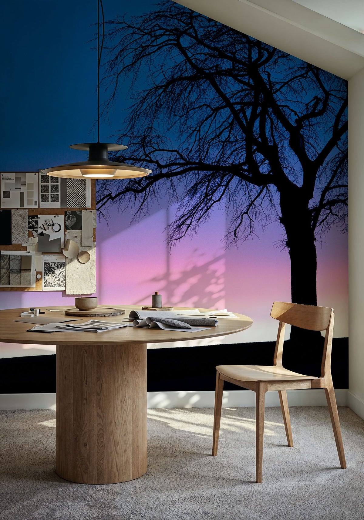 Sunset Tree Mural Wallpaper - room preview 04