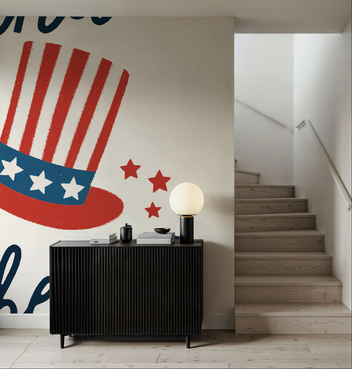 Stars and Stripes III Liberty Mural Wallpaper - room preview 04
