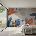 Layered Leaves Mural Wallpaper - room preview 04