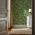 Autumn Berries, Blue Mural Wallpaper - room preview 04