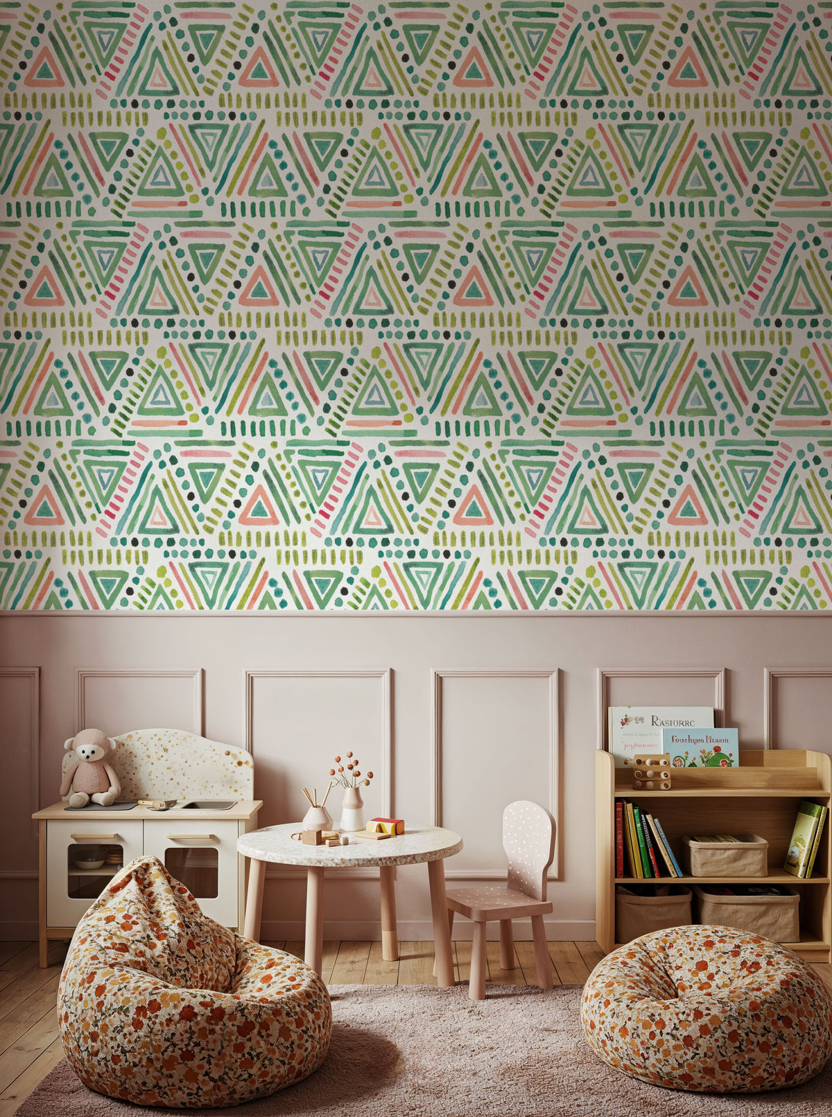 Paradise Shapes Mural Wallpaper - room preview 04