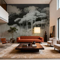 Seeing Through the Forest Green Mural Wallpaper - room preview 04