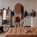 Pisa Italy Skyline Blue & Bronze Mural Wallpaper - room preview 04