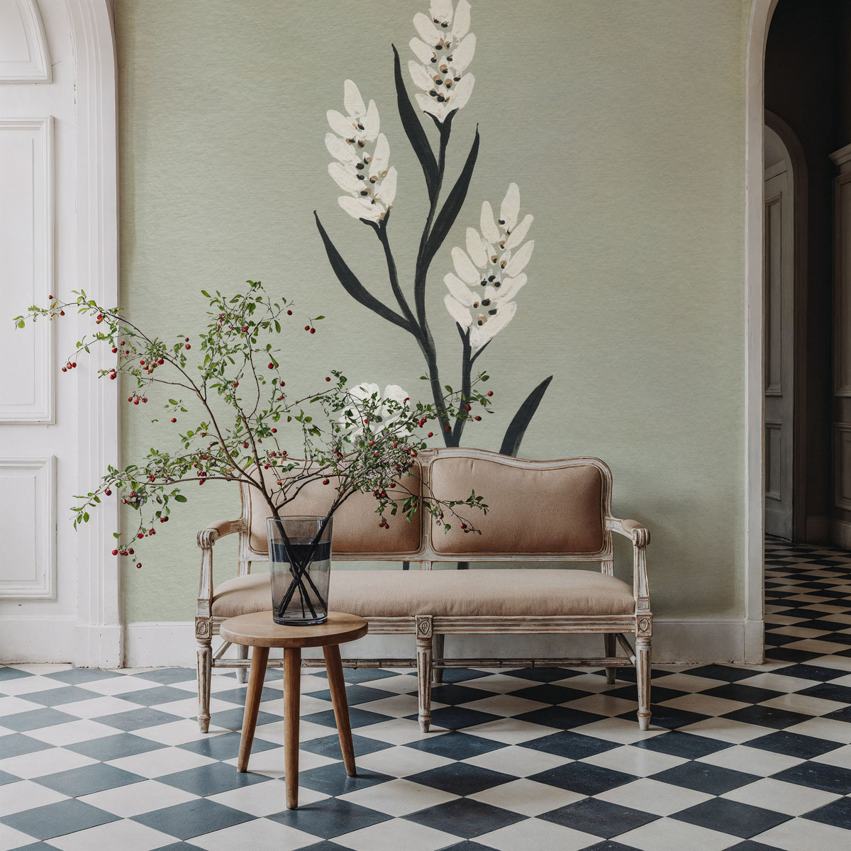 Petite Floral III Mural Wallpaper - room preview 04