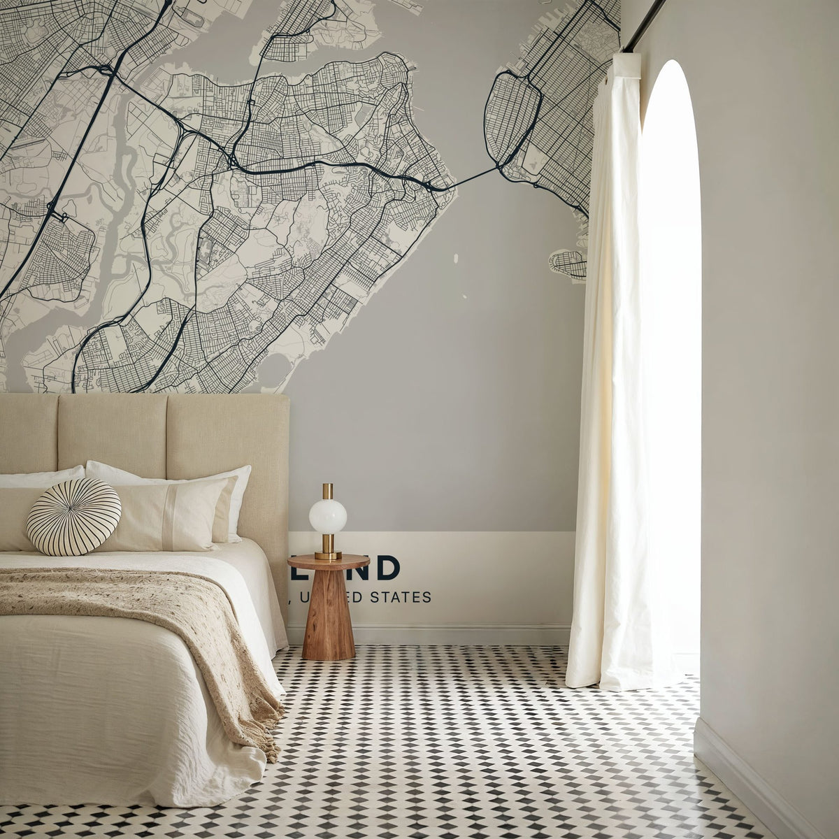 Map of Staten Island Mural Wallpaper - room preview 04