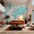 World Map Cities - Harriet Mural Wallpaper - room preview 04