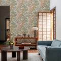 Overleaf Woodland Pattern, Green Mural Wallpaper - room preview 04