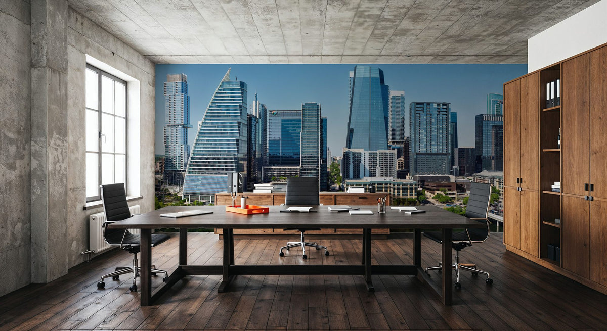 Urban Riverside Mural Wallpaper - room preview 04