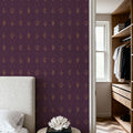 Lone Flowers Purple Mural Wallpaper - room preview 04