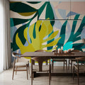 Popping Monstera Leaves Mural Wallpaper - room preview 04