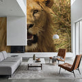 Lion Mural Wallpaper - room preview 04