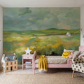 Sunlit Meadow Mural Wallpaper - Warm Tone - room preview 04