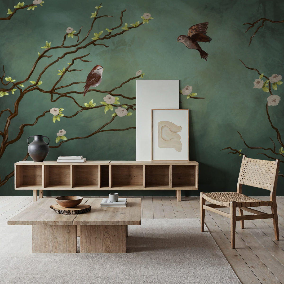 Pretty Birds in Love Mural Wallpaper - room preview 04