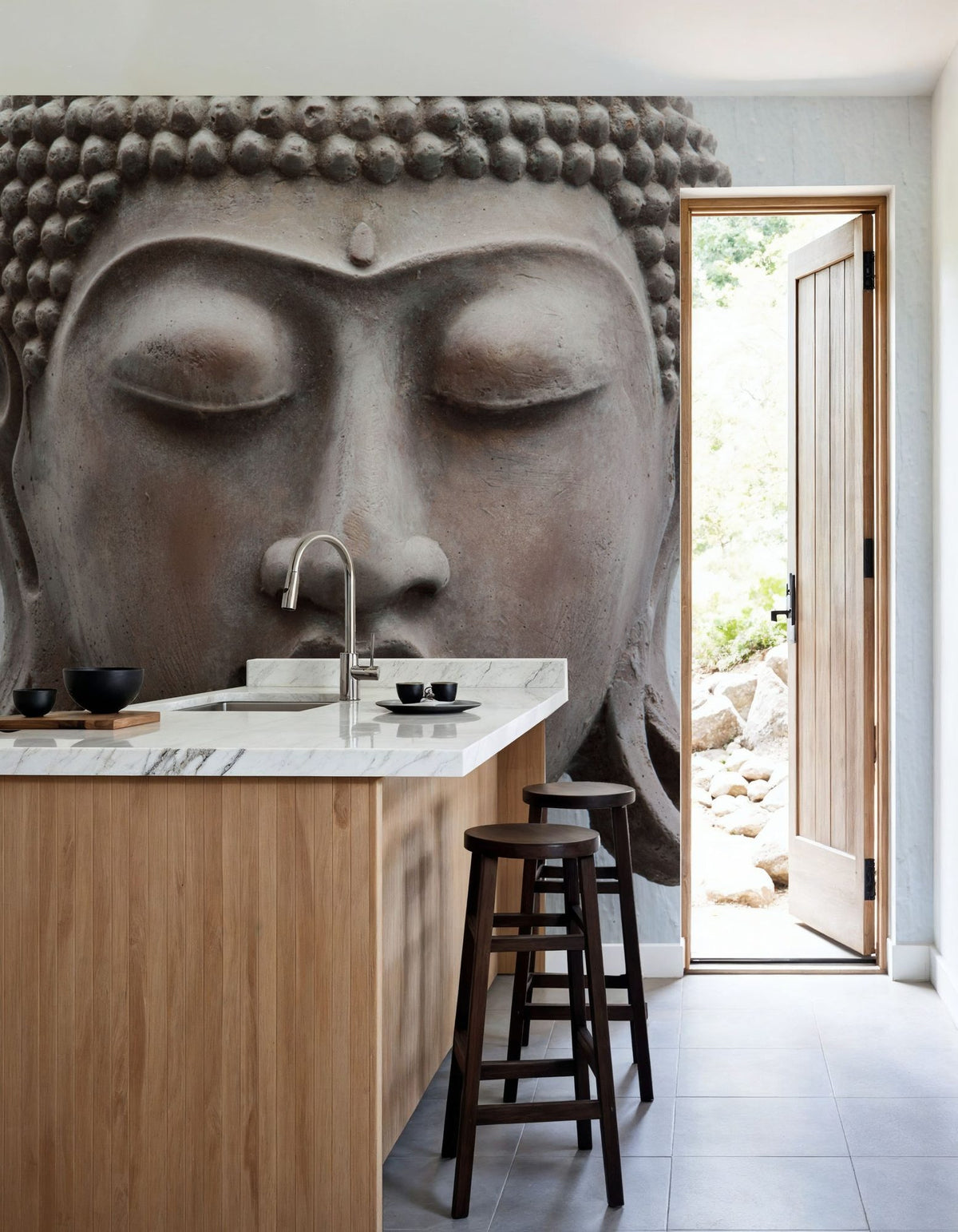 Beach Buddha Mural Wallpaper - room preview 04
