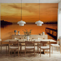 Golden Harbor Sunset Mural Wallpaper - room preview 04