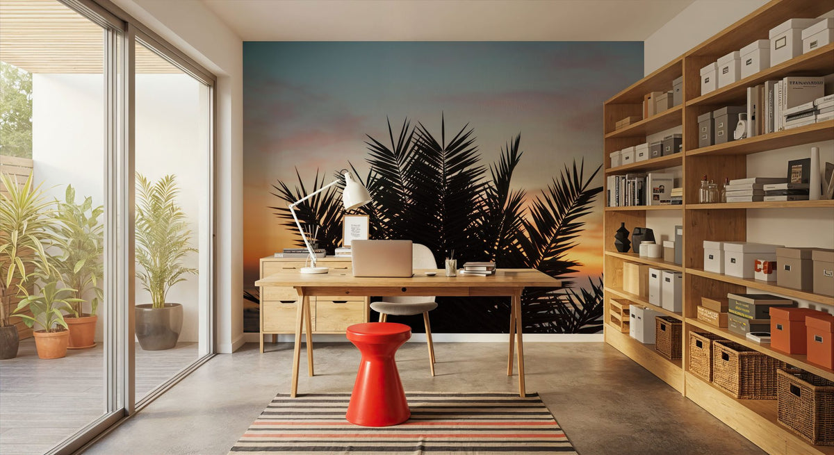 Sunset Palms II Mural Wallpaper - room preview 04