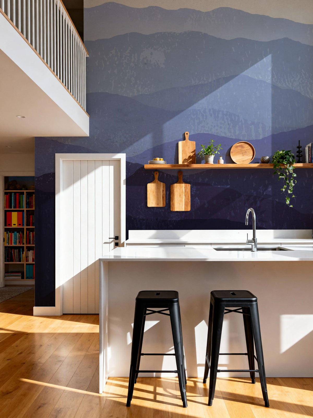 Purple Mountains Mural Wallpaper - room preview 04
