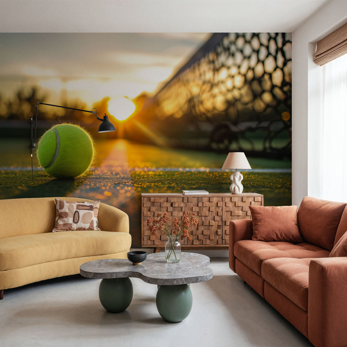Play Tennis Mural Wallpaper - room preview 04