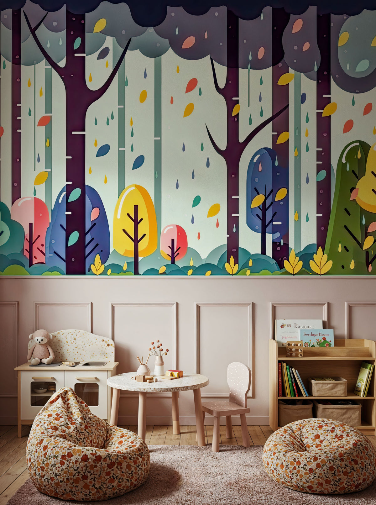 Fantasy Forest Winter Mural Wallpaper - room preview 04